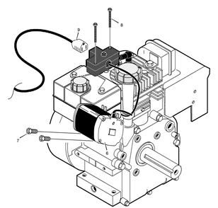 Electric Start Assembly Diagram and Parts List for 627804X89C 2001 Briggs and Stratton Snow Blower